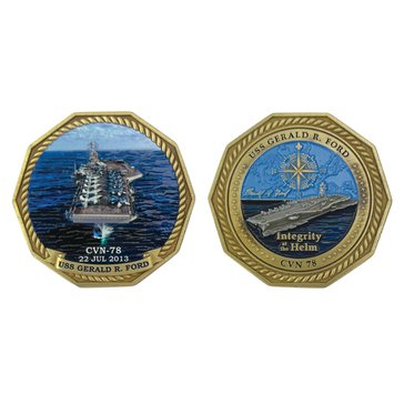 Navy Pride USN 250th Dominance At Sea USS Gerald R Ford CVN-78 Coin