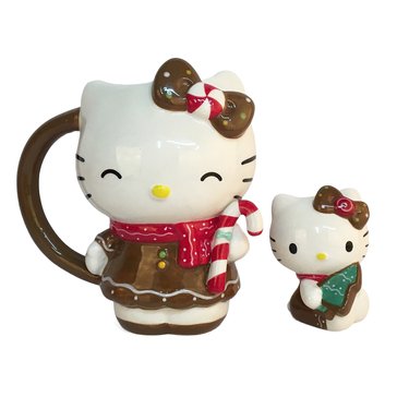 Blue Sky Hello Kitty Gingerbread Mug and Figurine Gift Set