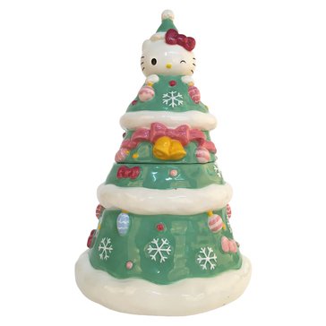 Blue Sky Hello Kitty Holiday Tree Cookie Jar