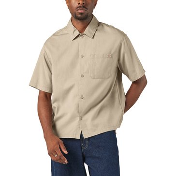 Dickies Men's Lynville Short Sleeve Solid Twill Camp Shirt