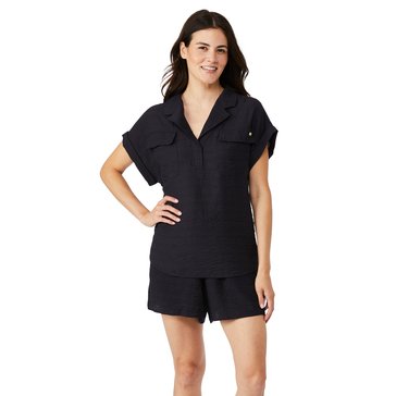 Nautica Women's Camp Pocket Pullover Top
