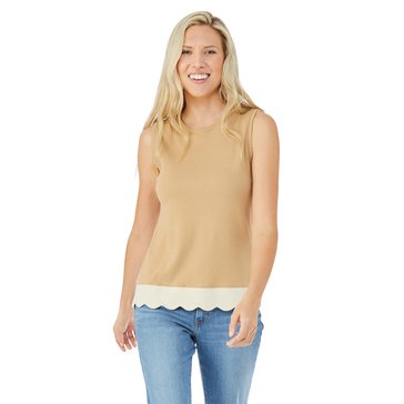 Nautica Women's Scallop Trim Tank