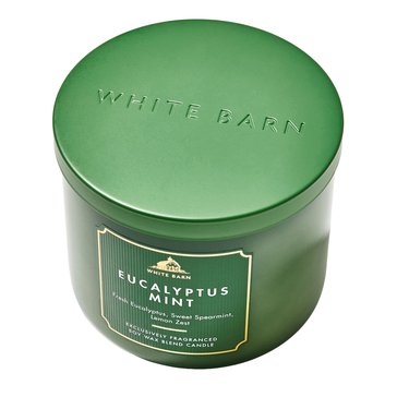Bath & Body Works White Barn Eucalyptus Mint 3-wick Candle