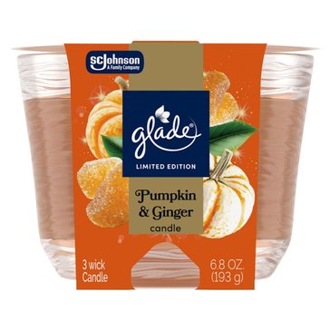 Glade Three Wick Candle, Pumpkin And Ginger