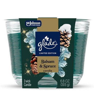 Glade Three Wick Candle, Balsam And Spruce