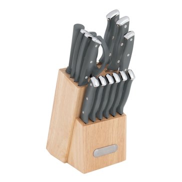 Farberware 15-Piece Soft Grip Handle Cutlery Block Set