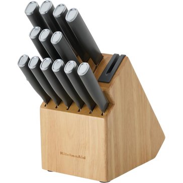 KitchenAid Classic 14-Piece Self-Sharpening Natural Cutlery Block Set
