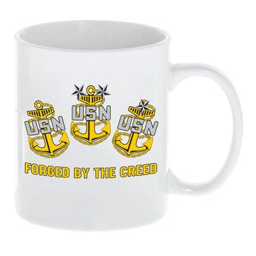 Navy Pride CPO 3 Anchor Ceramic Mug, 15oz