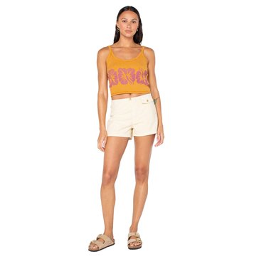 Roxy Women's Flower Block Wanderer Hibiscus Knit Tank Top