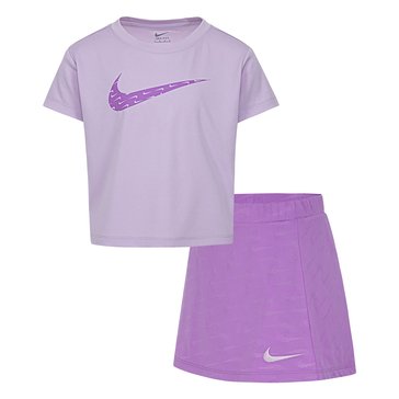 Nike Little Girls' Swoosh Motion Mesh Scooter Skort Set