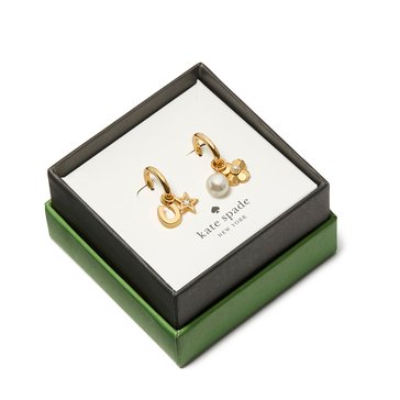 Kate Spade New York Charm & Huggie Earrings Set