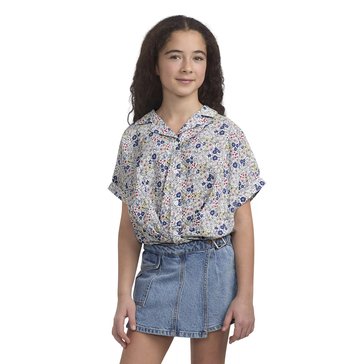 Levi's Big Girls' Floral Twist Button Up Top