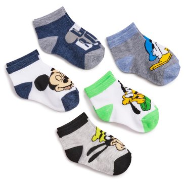 Mickey Mouse Toddler Boys' Mickey Friends Shortie Sock, 5-Pack