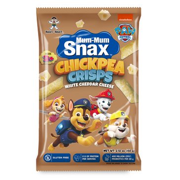 Mum-Mum Toddler Paw Patrol Snax White Cheddar Cheese Chickpea Crisps