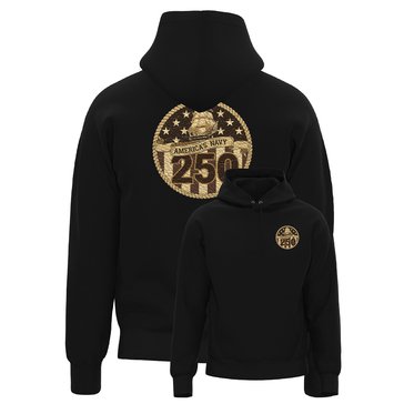 Navy Pride 250th Birthday Leather Patch Hoodie