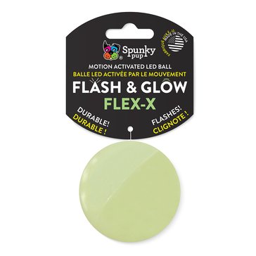 Spunky Pup Flash And Glow Flex-X LED Flashing Ball Dog Toy