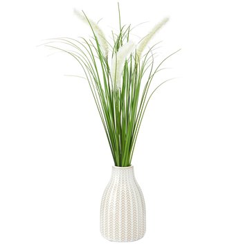 Elements Plants 18-Inch Artificial White Willow in Ceramic Vase