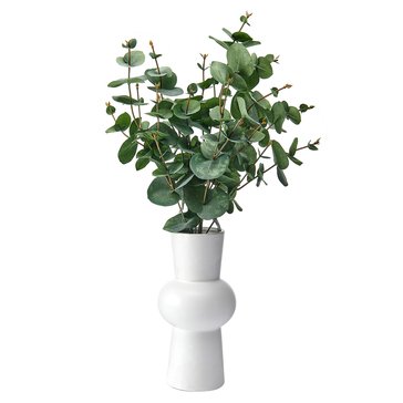 Elements Plants 22-Inch Artificial Eucalyptus in Ceramic Vase
