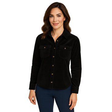 Erika Women's Laura Corded Velour Button Down