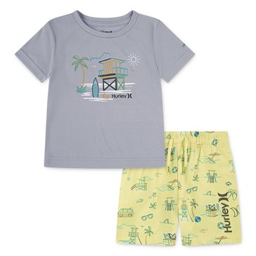 Hurley Toddler Boys' Lifeguard Rashguard Set