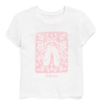 Old Navy Big Girls' Short Sleeve Ballerina Core Graphic Tee