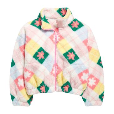 Old Navy Big Girls' Exuberant Printed Full Zip Sherpa
