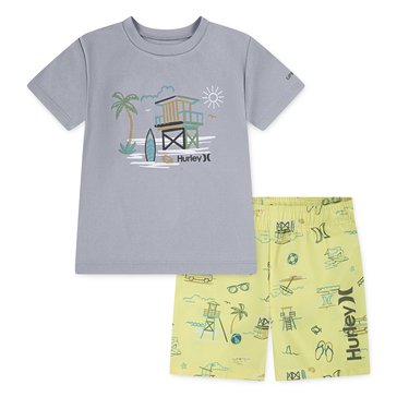 Hurley Baby Boys' Lifeguard Rashguard Set