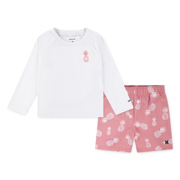 Hurley Baby Boys' Pineapple Rashguard Set
