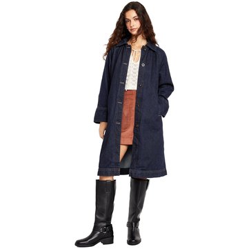 Old Navy Women's Denim Long Barn Coat