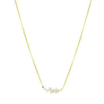Minimalist 1/4 cttw Lab Grown Diamond Cluster Necklace