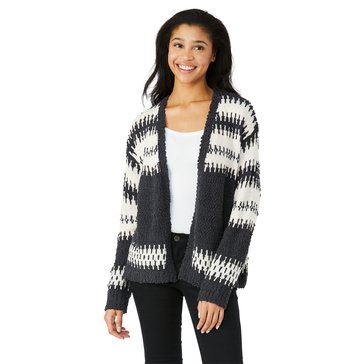 Bobeau Women's Popcorn Fair Isle Cardigan
