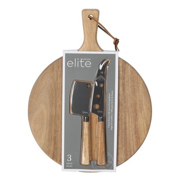 Gracious Dining 3-Piece Cheese Knives with Serving Board
