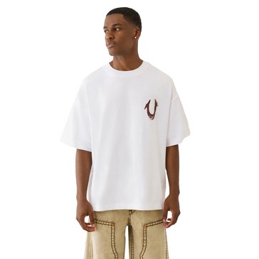 True Religion Men's Painted Horseshoe Oversized Tee