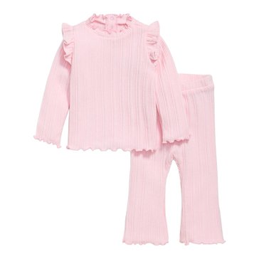 Old Navy Baby Girls' Solid Ruffle Sleeve Cozy Plush Ribbed Set