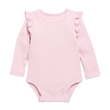 Old Navy Baby Girls' Long Sleeve Ruffle Sleeve Ribbed Bodysuit