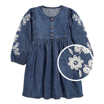 Old Navy Toddler Girls' Long Sleeve Crafted Zeppelin Dress