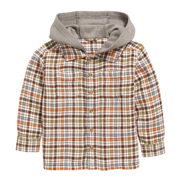 Old Navy Toddler Boys' Long Sleeve Hooded Flannel Top