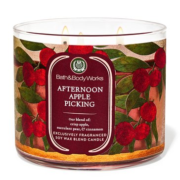 Bath & Body Works Afternoon Apple Picking 3-Wick Candle