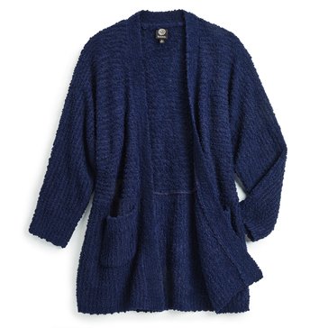 Bobeau Women's Popcorn Two Pocket Cardigan (Plus Size)