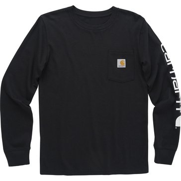 Carhartt Big Boys' Sleeve Logo Long Sleeve Tee