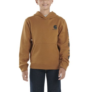 Carhartt Little Boys' Sleeve Logo Sleeve Pull Over Hoodie