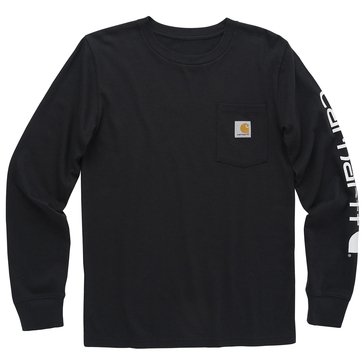 Carhartt Little Boys' Sleeve Logo Long Sleeve Tee