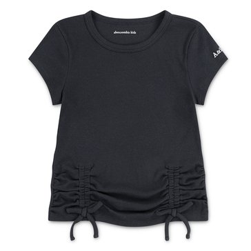 Abercrombie & Fitch Big Girls' Ruched Side Bow Baby Tee