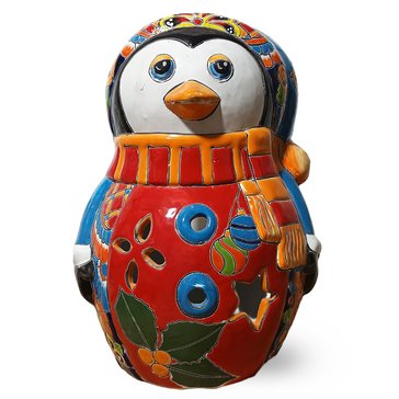 Talavera Colors Christmas Penguin