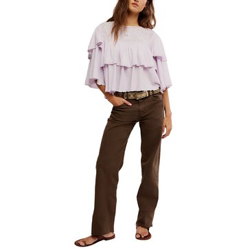 Free People Women's Rose Party Knit Tee