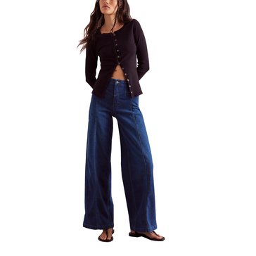 Free People Women's Deep Trance Dropped Boyfriend Jeans