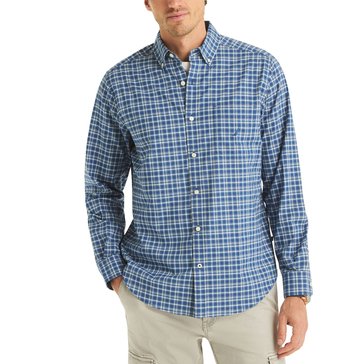 Nautica Men's Long Sleeve Tencil Plaid Shirt