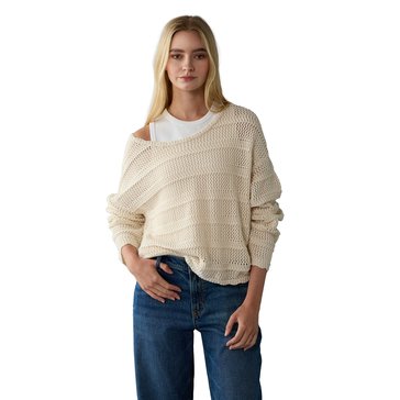 AE Women's Cropped Crochet Sweater