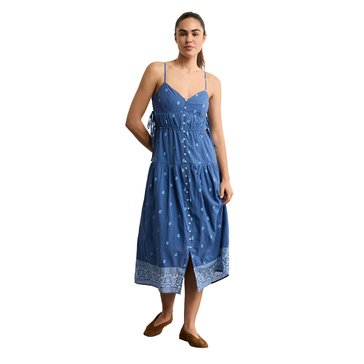 AE Women's V-Neck Side Tie Midi Dress