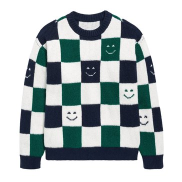 Old Navy Big Boys' Novelty Checker Crew Neck Sweater